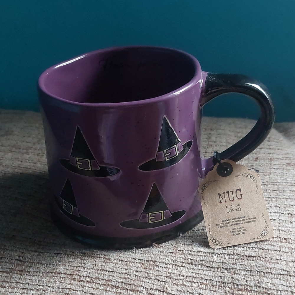 Global Design Purple Witches Hat Novelty Mug 17 fl oz